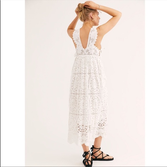 NWT Free People x Place Nationale white lace maxi - Picture 4 of 7